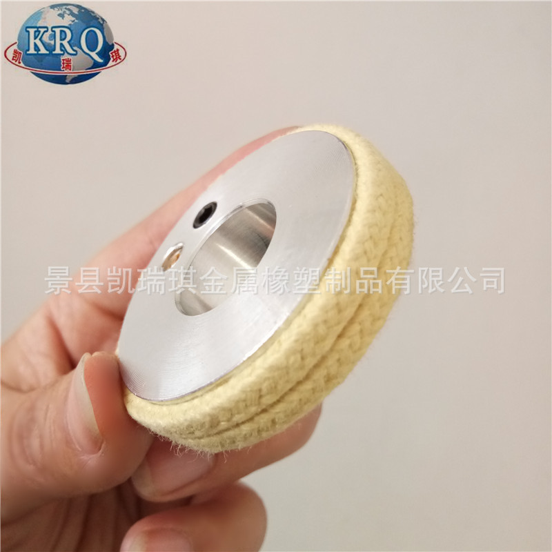 厂家直销兰迪热弯炉耐温轮@缠耐温绳传动铝轮φ50