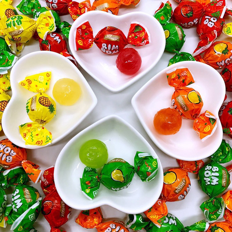 乌克兰进口如胜乒乓夹心硬糖果味夹心休闲零食婚庆喜糖500g|ru