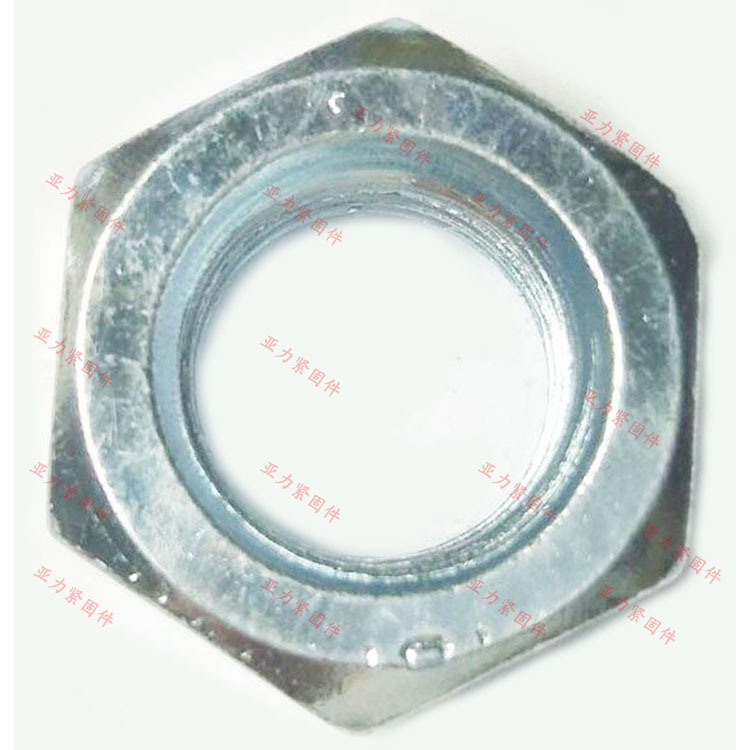 M6-M24六角螺母 本色原色镀锌白锌市场常用非标六方螺帽碳钢4级