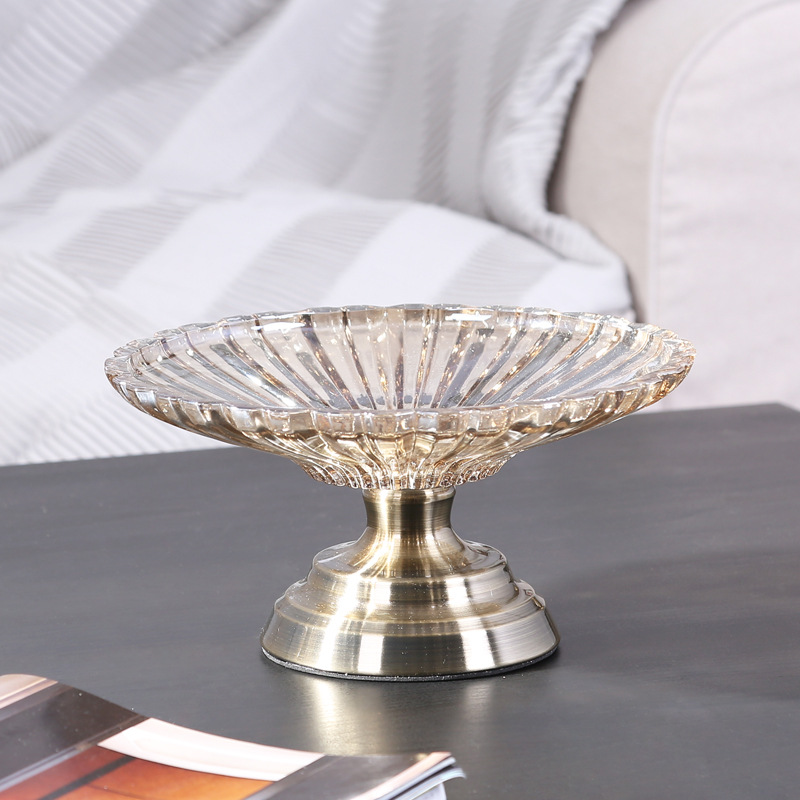 European -style luxury crystal glass candy fruit plate large…