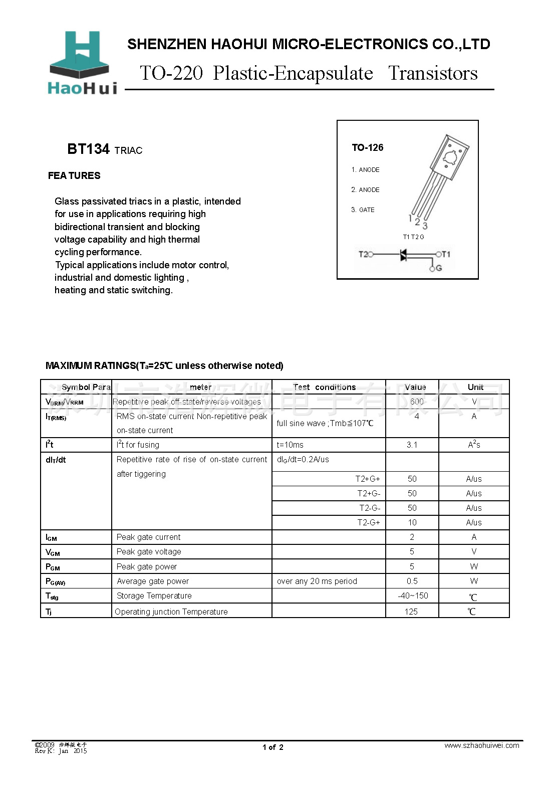 BT134 TO-126_页面_1