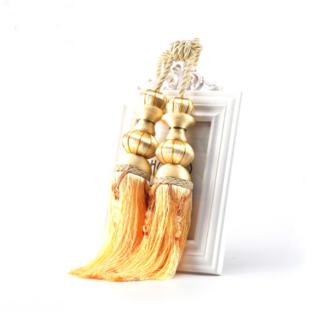 财运球欧式精美大气窗帘挂球流苏绑绳绑带挂钩墙钩配件辅料一对价