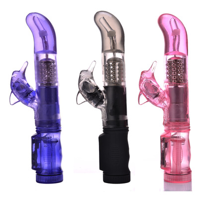 女用海豚轉珠棒 黑金剛自慰器具 女性自慰器成人用品廠家直銷