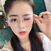 Anti -Blu -ray lens polygon irregular kick -off flat -light mirror women's tide pendant glasses rack myopia glasses frame