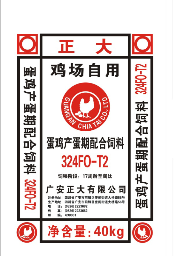 编织袋|无膜有内袋|PP混合料|单面普通印刷|40kg|养殖场专用324F0