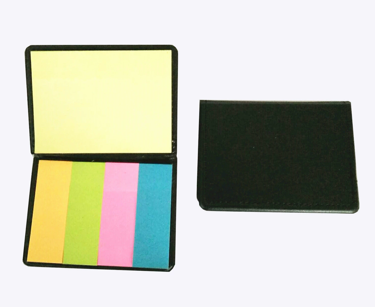 Cross-border exclusive supply of creative sticky notes/post-it notes pu fluorescent note pads leather note wholesale