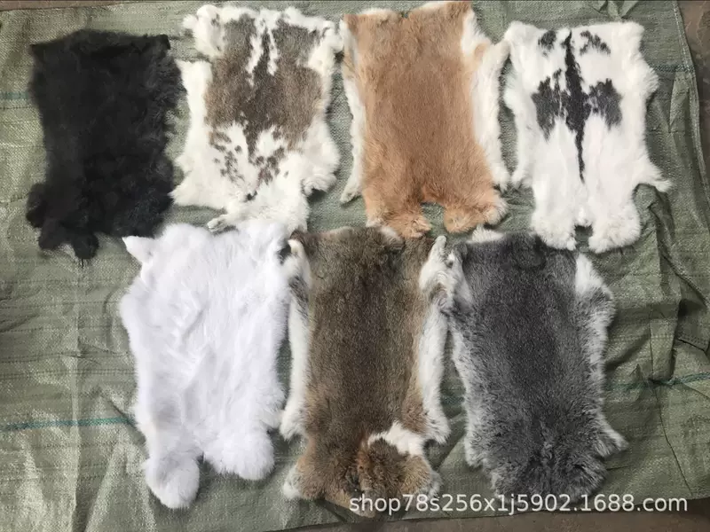  Supply rabbit skin natural color white grass -colored gray house rabbit leather grass grass rabbit skin