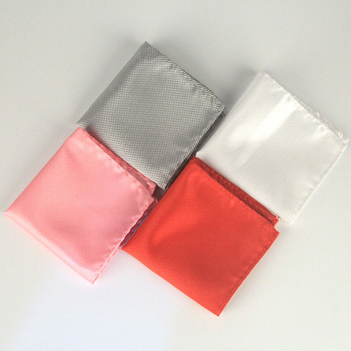 Cross-border hot selling polyester silk fine grid solid color men's square scarf business banquet wedding shirt suit pocket square wholesale