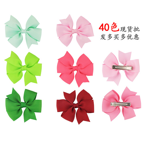 Xintian jewelry wholesale Amazon hot selling baby BB duckbill clip European and American children's headwear hair accessories bow hair clip
