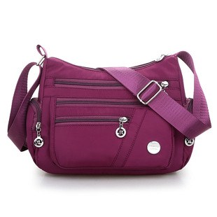 (Wholesale), nylon waterproof one-shoulder bag, solid color shoulder bag, for middle age, Korean style