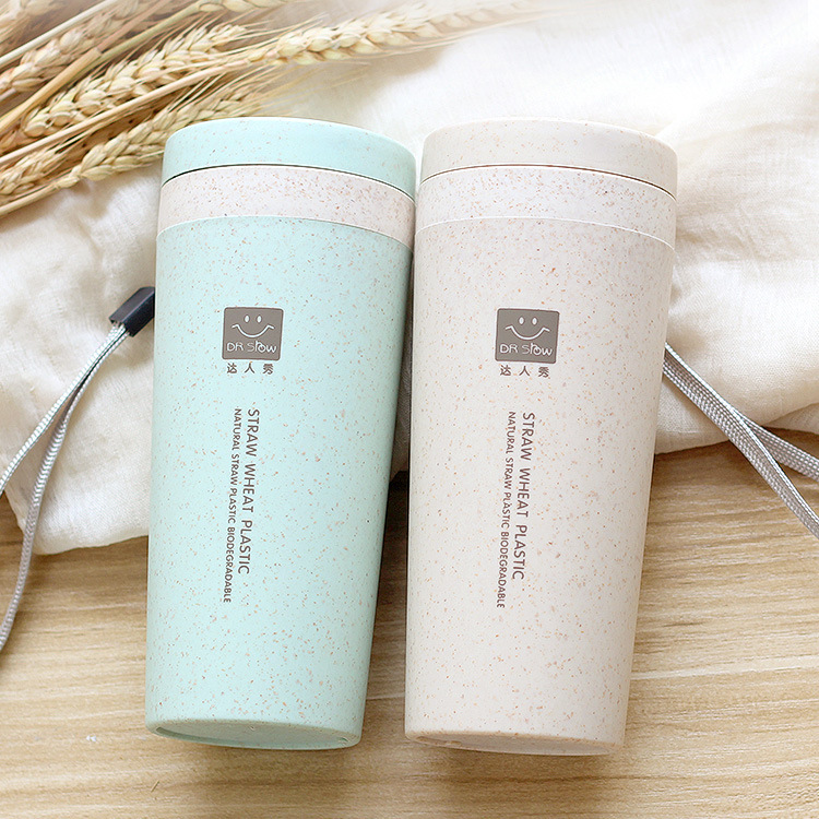 wheat stalk Double insulation Cup originality Portable Readily environmental protection Water cup student glass wholesale Manufactor Direct selling
