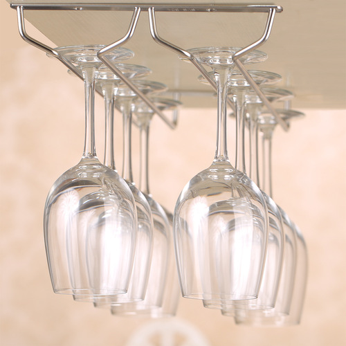 Dropshipping - 304 Stainless Steel Wine Glass Holder Upside Down Wine Glass Rack Hanging Wine Glass Mount