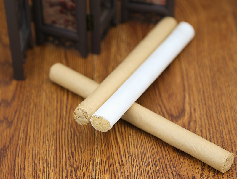 Five Year Aged Golden Moxa Rolls Ai Tiao 1.8x20cm Handmade Moxibustion Sticks 20:1 Ratio preparation