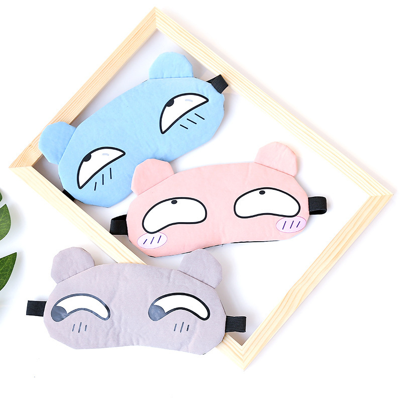 2244 Cartoon personality Sleep goggles Sleep shading ventilation men and women Ice bag Ice Hot Goggles