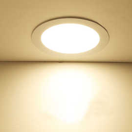 三色光led面板灯l阳台平板灯过道超薄筒灯厨卫圆形吸顶灯具批发