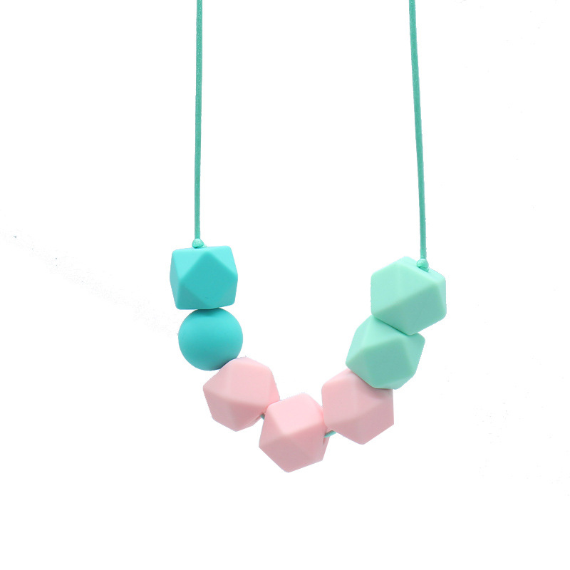 Nueva silicona mordedor collar masticable colgante bebé mordedura mordedor palo collar Amazon