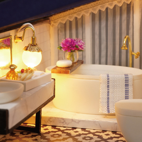 Zhiquwu DIY Cabin Time Apartment Handmade Villa Model Doll House Creative Gifts Birthday Gifts