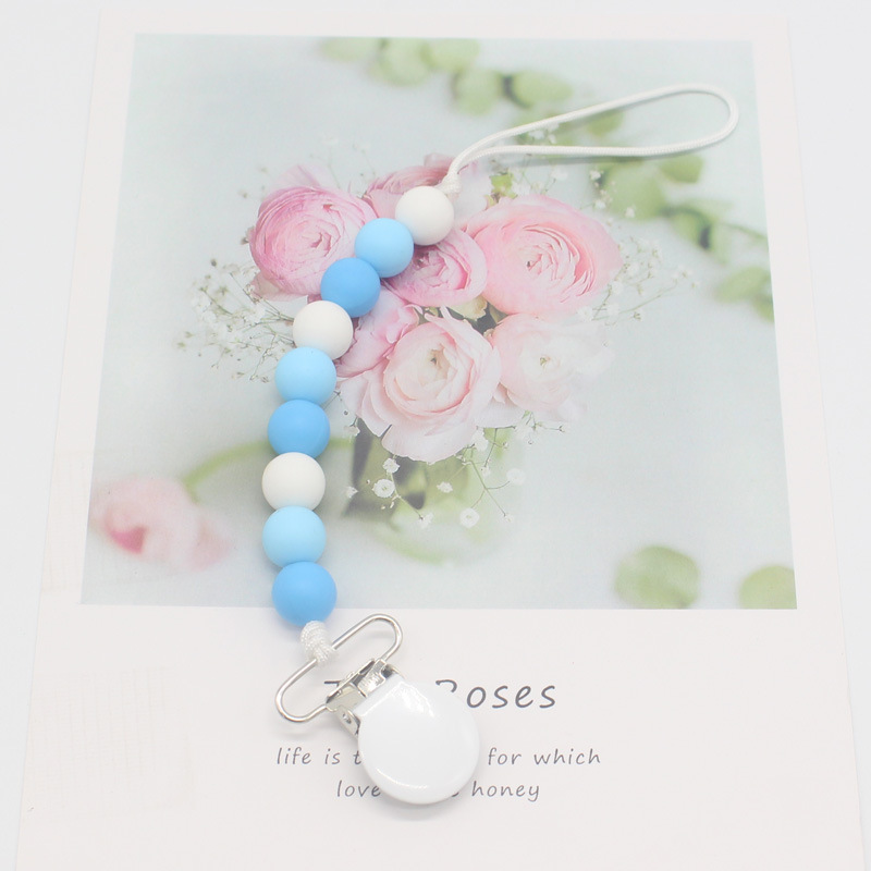 INS silicona chupete cadena AliExpress Amazon popular anti-gota cadena chupete clip bebé anti-perdido cadena