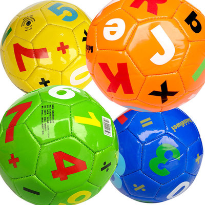 children inflation football kindergarten Dedicated Infants baby colour Digital Ball letter motion Rubber ball