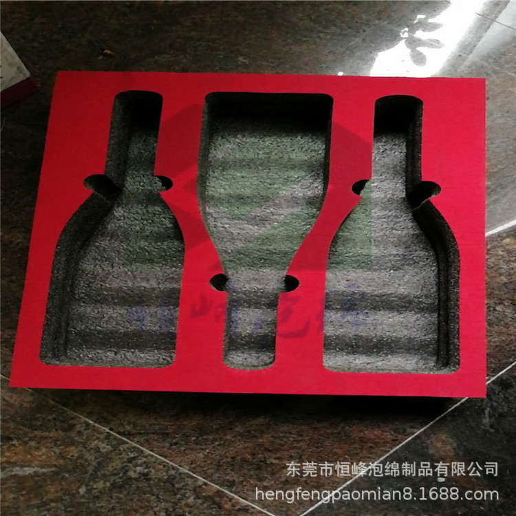 来图生产植绒EPE内托，高档餐具EVA内衬包装，EVA防震内衬