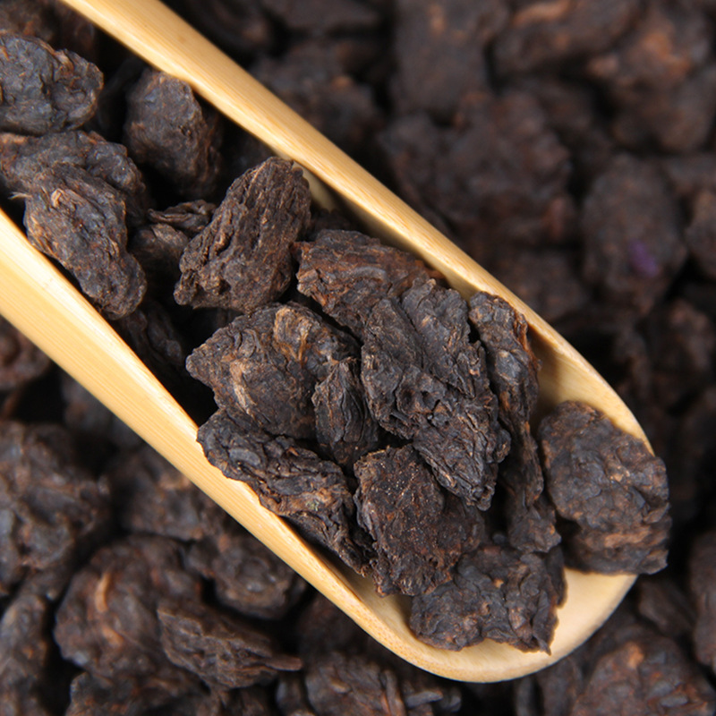 批發糯香碎銀子茶化石普洱茶熟茶散茶老茶頭散裝升級版500g