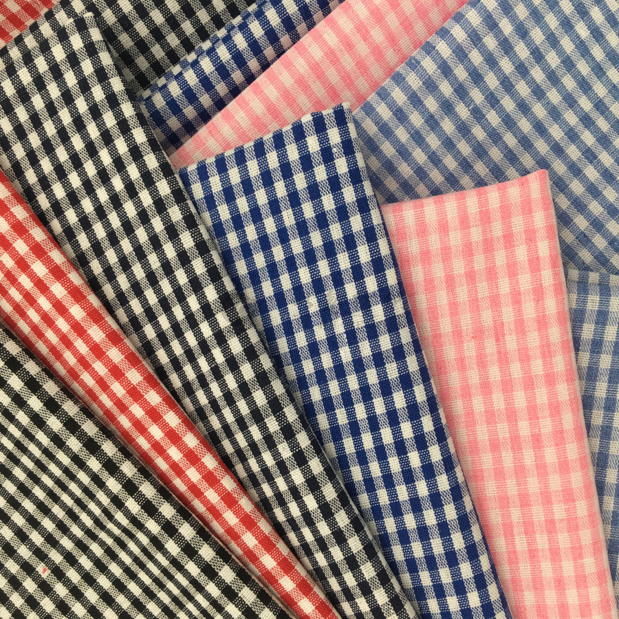 厂家直销 现货供应 全棉格子 色织面料 时装衬衫 年度爆款 批发