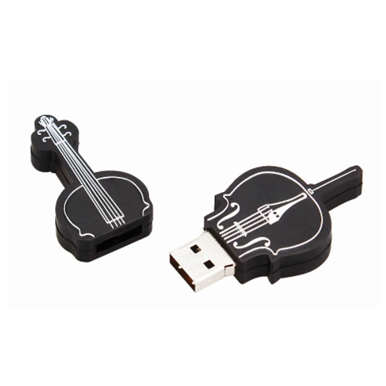 Notes U disk PVC soft glue guitar U disk PENDRIVE portable disk dj music personality simulation USB