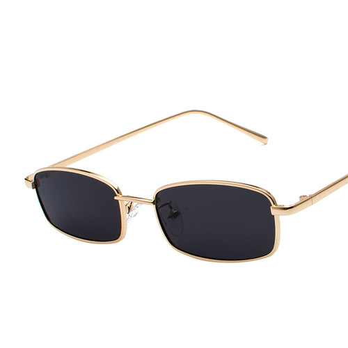 Jet 31035 European and American square sunglasses fashionable small frame metal glasses transparent ocean film street photography sunglasses