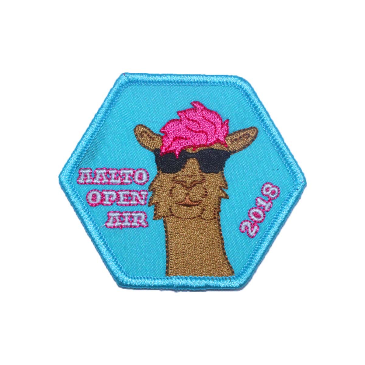 炫酷电脑绣花布贴批发布徽章补丁贴羊驼胸章服装辅料配饰