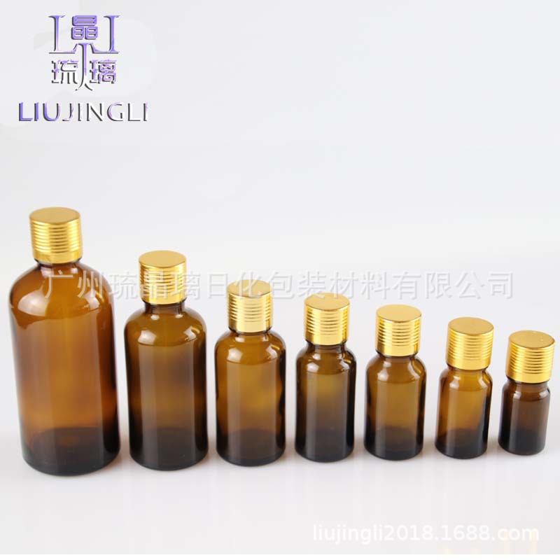 现货供应5-100ml精油瓶护肤品棕色化妆品密封避光内塞精华分装瓶