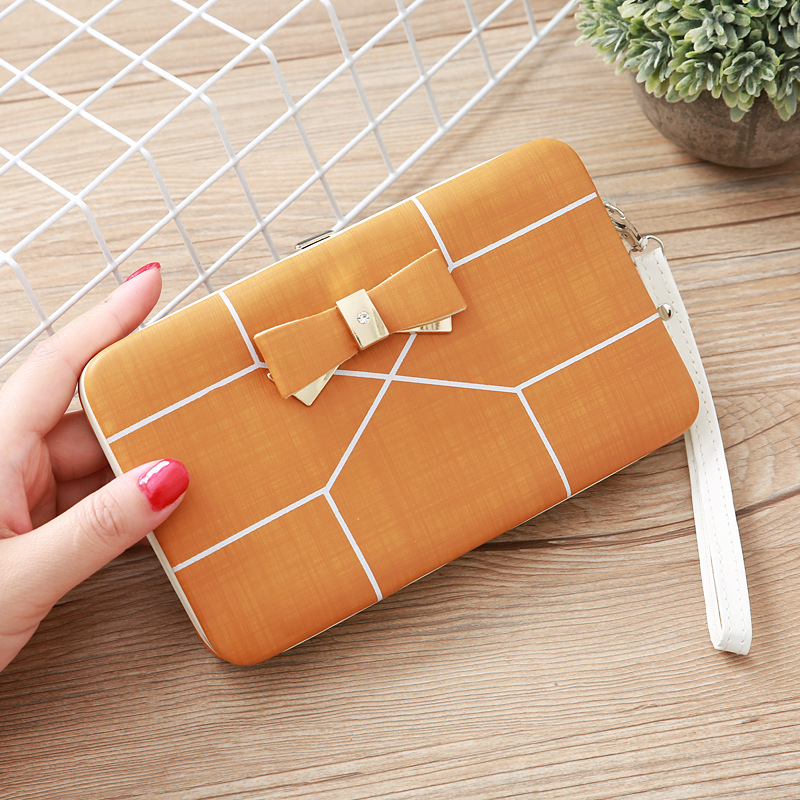 Korean Stripe Printing Bow Wallet display picture 4