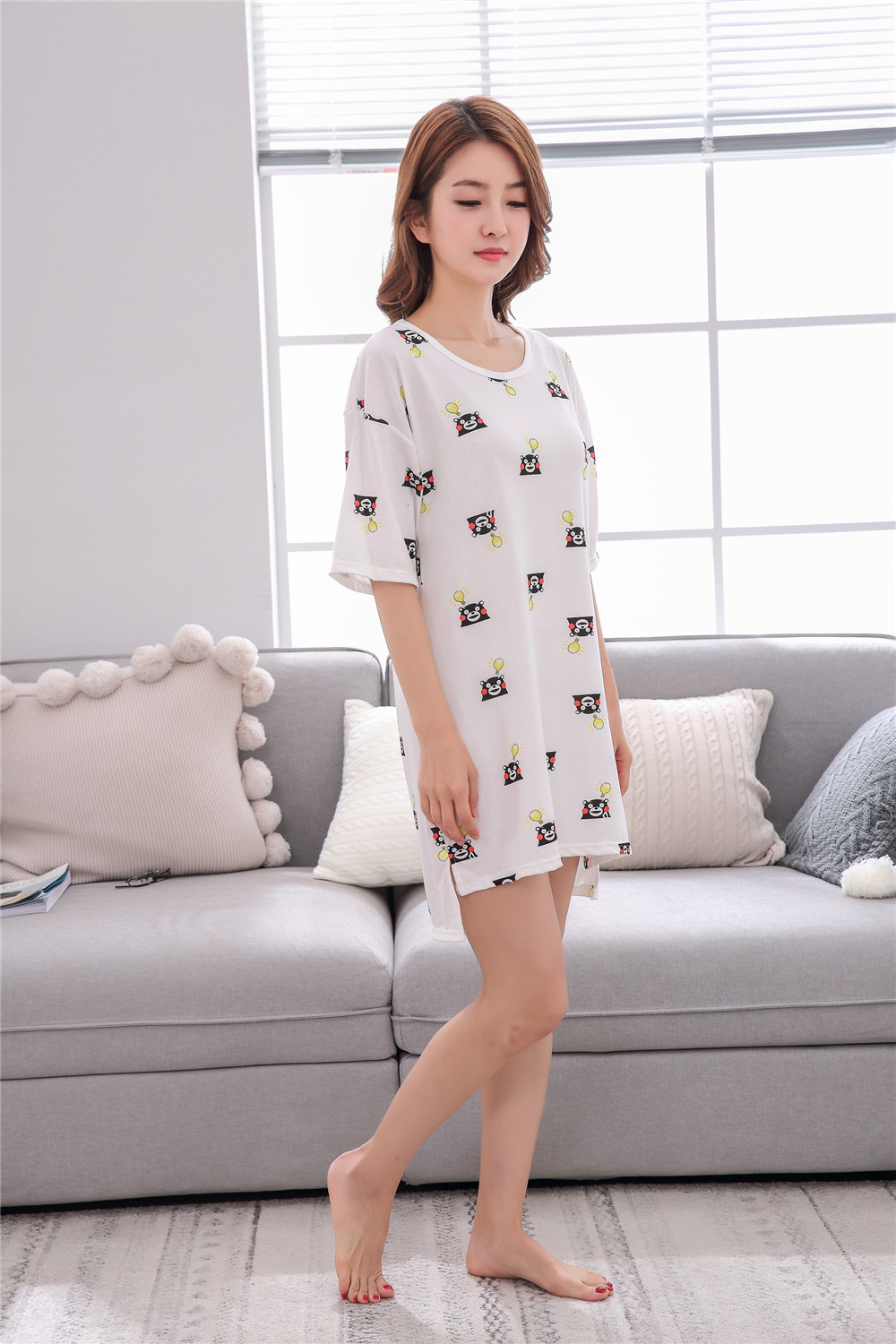 Cute Casual Style Short Sleeves Round Collar Polyester Lover’s Clothes Pajamas display picture 20