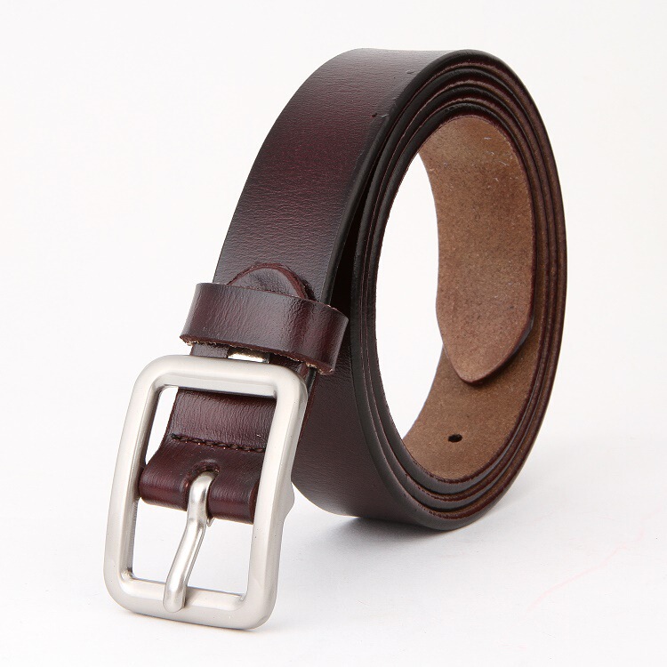 Two-story Cowhide Women's Belt Belt Commuter Decorative Pin Buckle Belt Women's Simple Fashion Student Jeans Belt