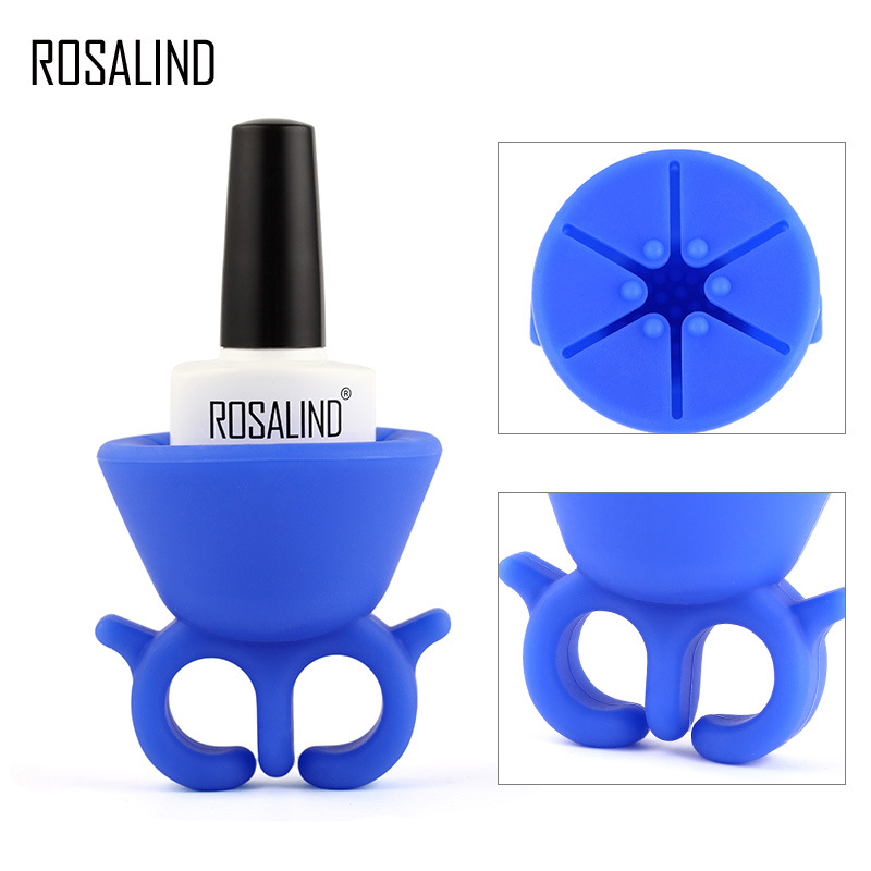 新品推荐 3色可选美甲戒指指甲油瓶底座 甲油底托 硅胶指甲油套