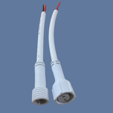 洗強燈兩芯防水公母插頭線連接器2p接頭線