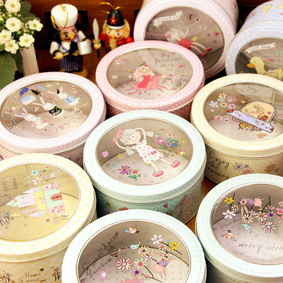Manufactor Direct selling Dormer Tinplate Box Cookies Mousse Cake packing Iron box circular Iron box