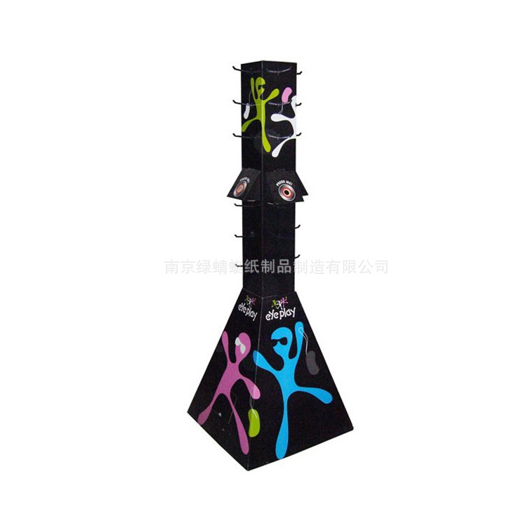 瓦楞纸质展示架 眼镜太阳镜宣传纸展柜 超市商场促销展架