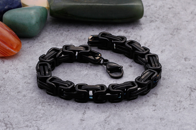personalized hip hop stainless steel domineering emperor chain men's bracelets in various specifications_voghion.com