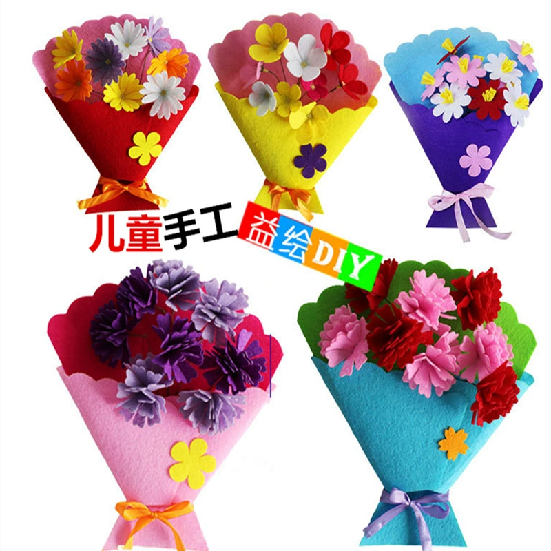 Детские развивающие игрушки ручной работы, сделай сам, нетканый материал для букетов, сумка, праздничные подарки, товары для дошкольного образования оптом