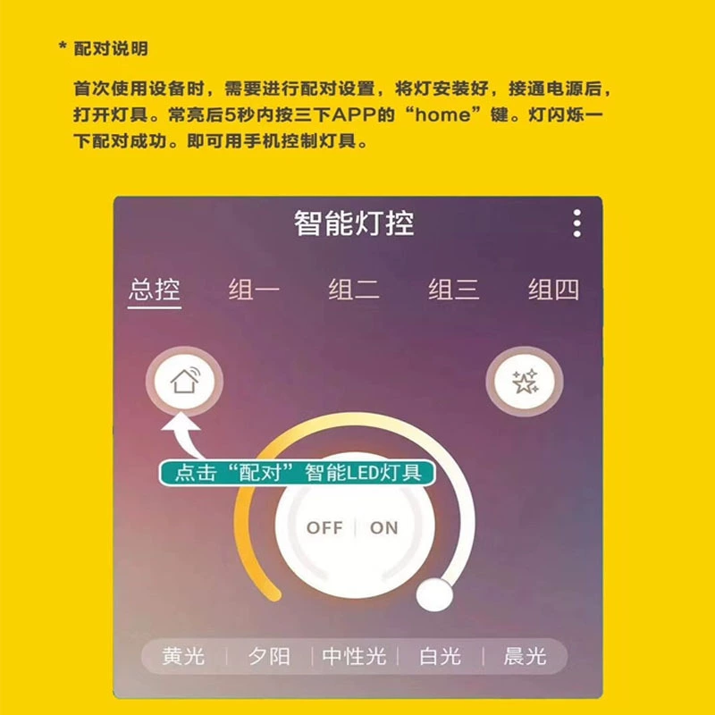 LED smart light source, mobile phone, ceiling light, remote control