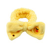 Cartoon cute headband with bow for face washing for yoga, Korean style, with little bears