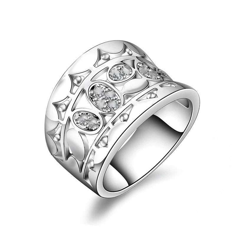 Европейская и американская мода инкрустированное Цирконом серебряное кольцо персонализированное креативное Ретро женское кольцо поставка AliExpress