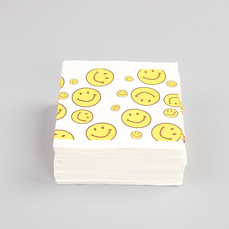 goods in stock Customized snack Smiling face food paper bag baking paper bag French fries Hand grasping cake Chicken Chop