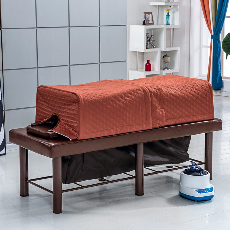 厂家直销铁腿熏蒸床有烟艾灸药蒸香熏汗蒸床蒸汽床美容按摩床