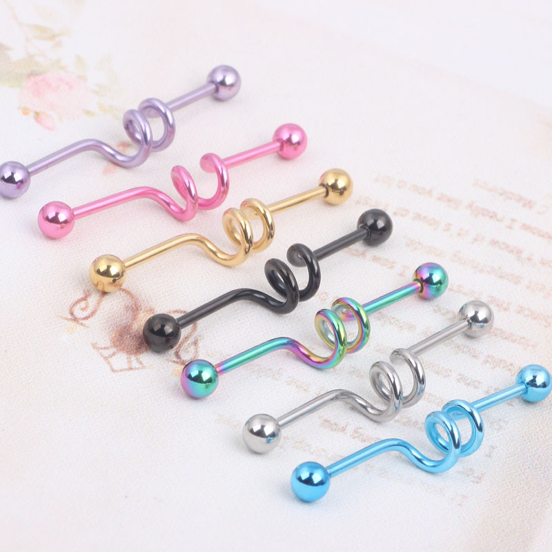 16G labret stud size and finish detail