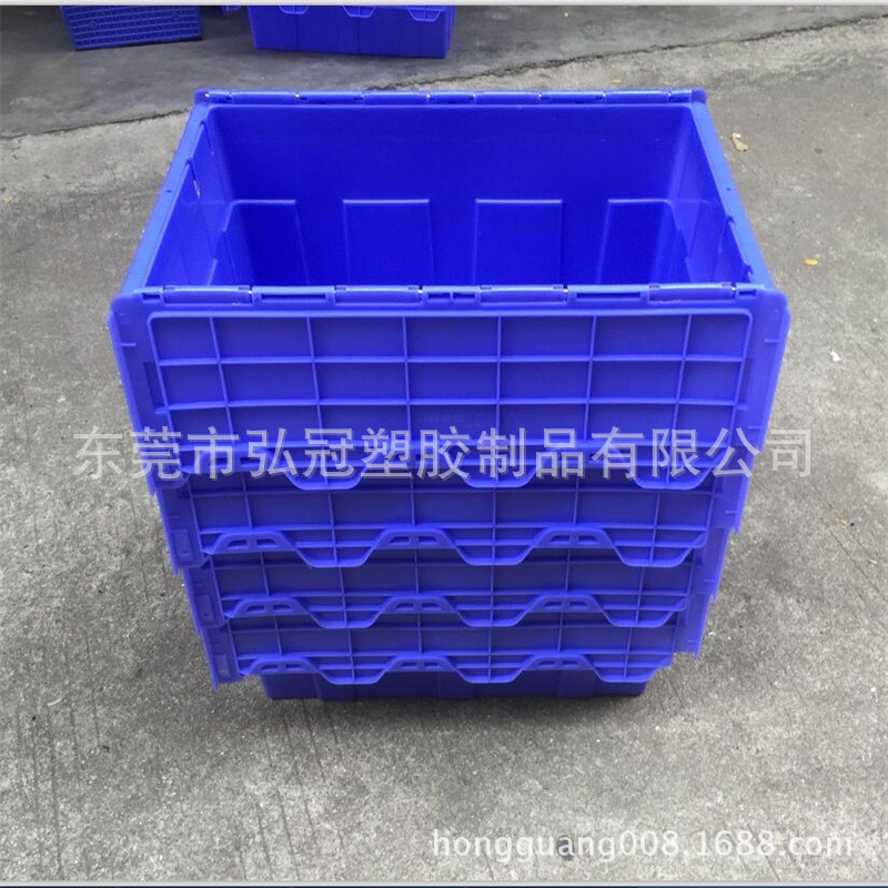 供应湖北/湖南 塑料折叠式周转箱 蓝色塑胶折叠箱  连盖物流箱