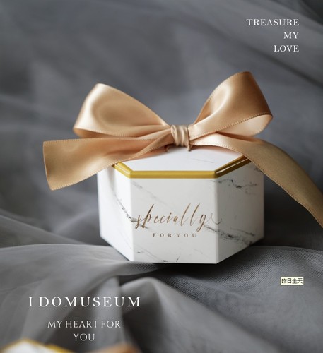 Marble wedding candy wrapping paper box European style wedding candy box creative wedding