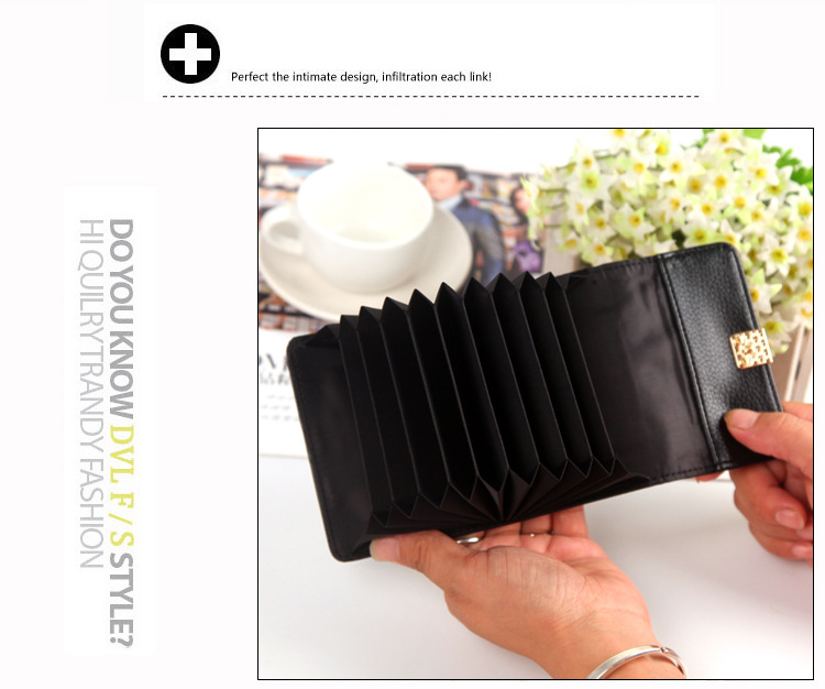 New Ladies Wallet Short Organ Bag Fashion Multi-card Buckle Coin Purse Small Card Bag Wholesale display picture 5