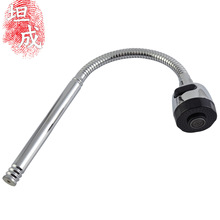 通用厨房旋转水龙头万向延伸加长变型防溅不锈钢18万向管两档出水