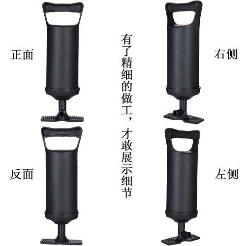 12-inch hand pump, manual inflation pump, air pump, tire inflator, airbed pump, inflatable boat pump, double-action pump